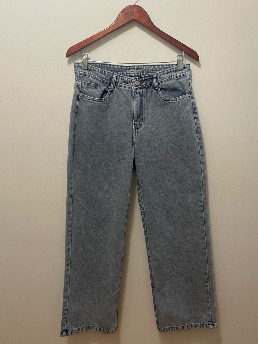 Zara Light Blue Straight-Leg Jeans